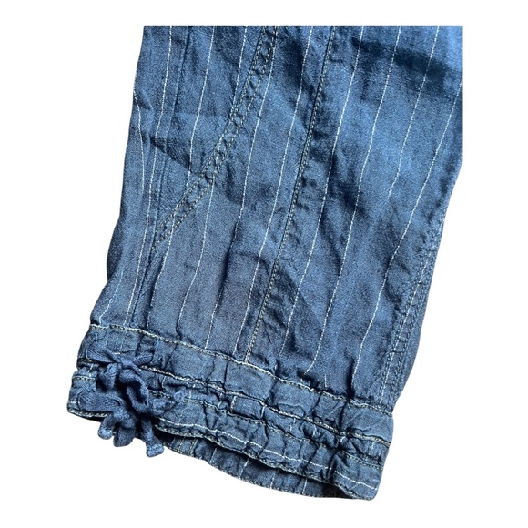 Y2K Free People Pinstripe Capri Pants Waist 28 in - Picture 4 of 4